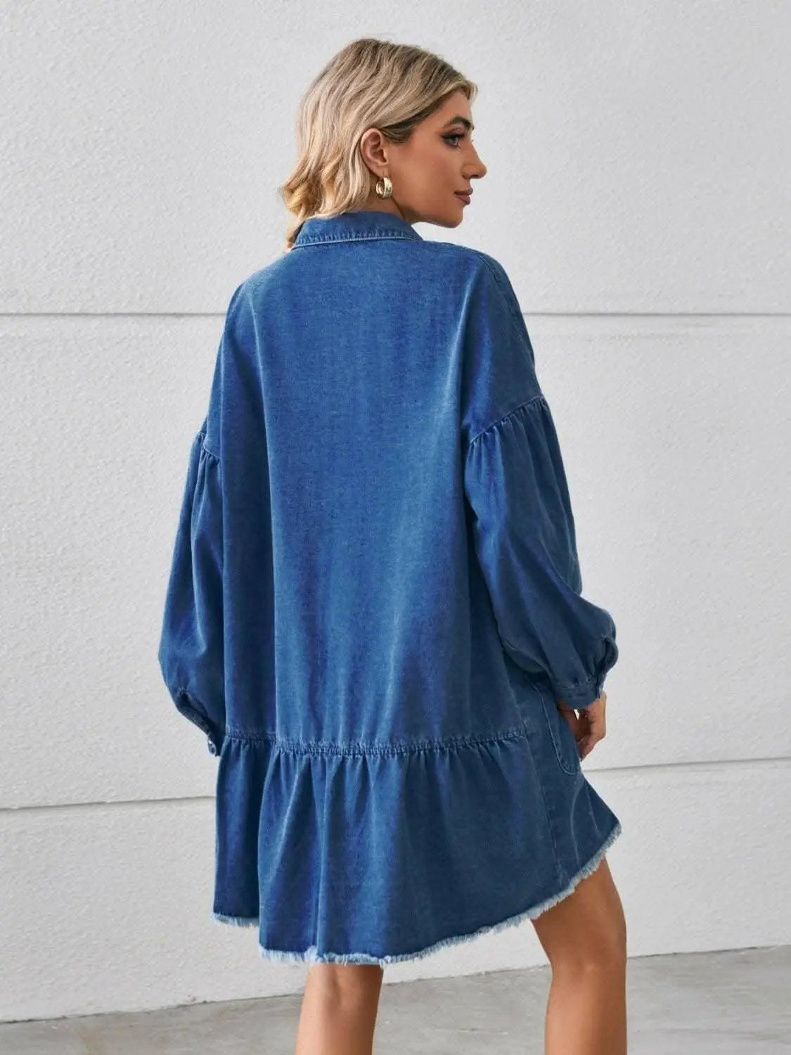 Vestido vaquero Trendsi con bolsillos - Estilo casual elegante