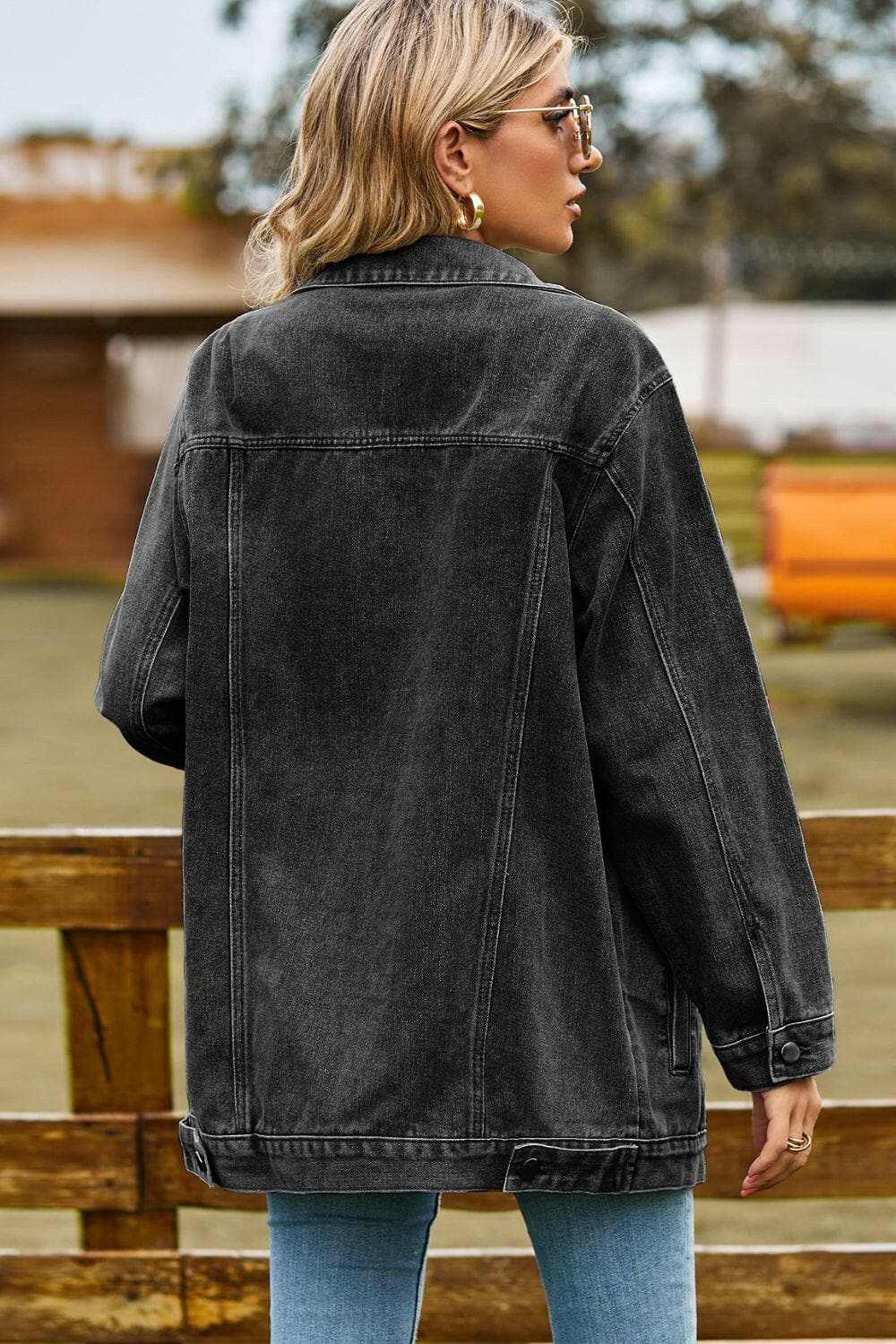 Pants Trendsi Jeans & Denim Chic denim jacket with pockets