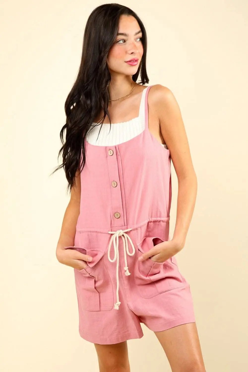 Dresses Trendsi Drawstring Romper Women's Casual Summer Jumpsuit - Chic & Easy!