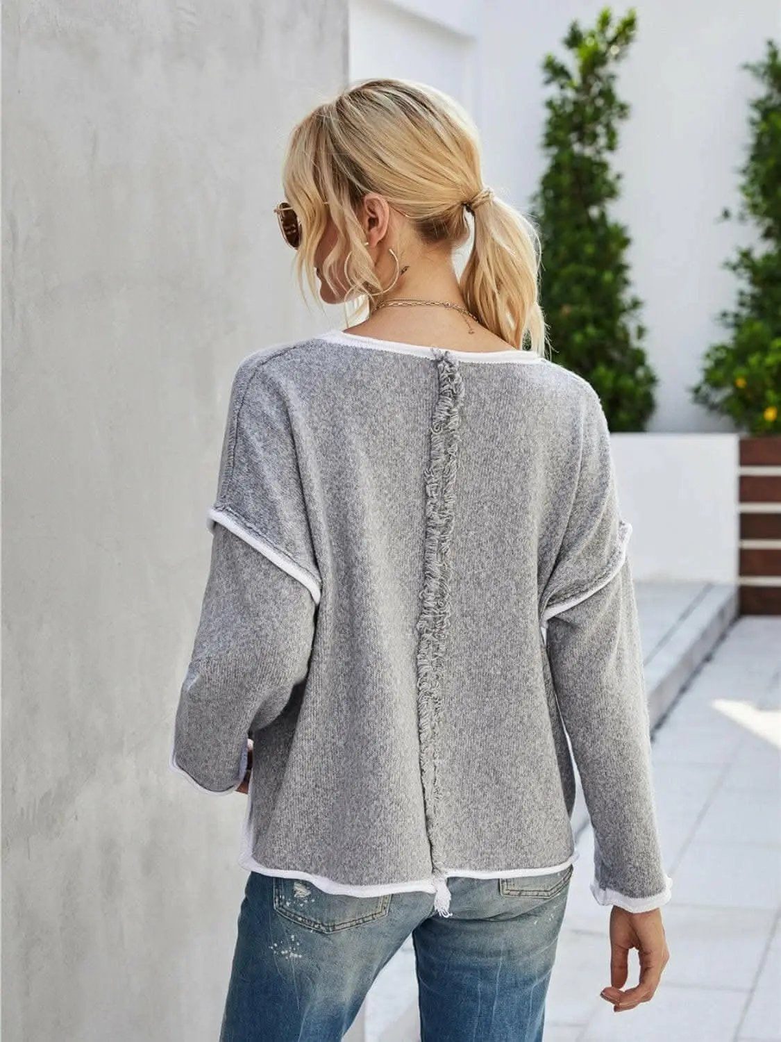 Sweaters Trendsi Chic dropped shoulder sweater