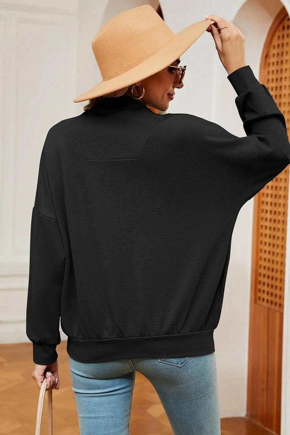 Trendsi Half-Zip Sweatshirt Women's — Casual Comfort Pullover