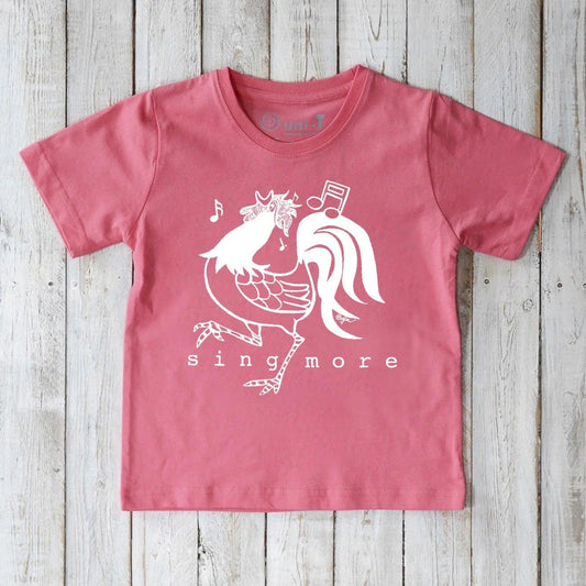 "Sing More" Rooster T-Shirt for Kids