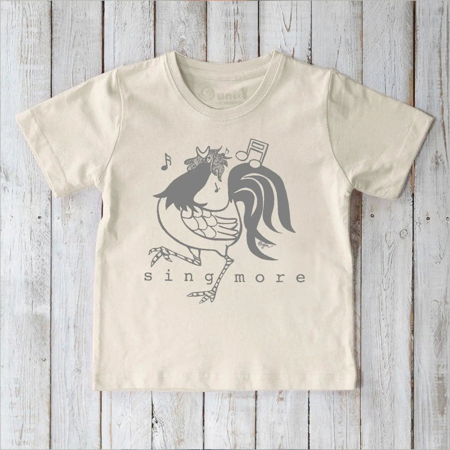 "Sing More" Rooster T-Shirt for Kids