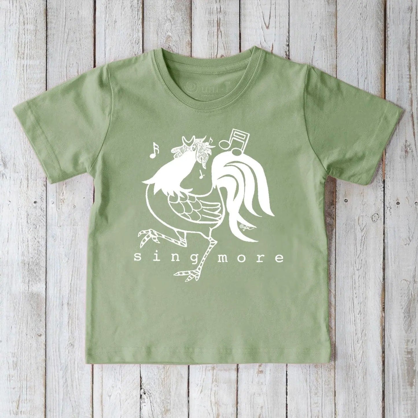 "Sing More" Rooster T-Shirt for Kids