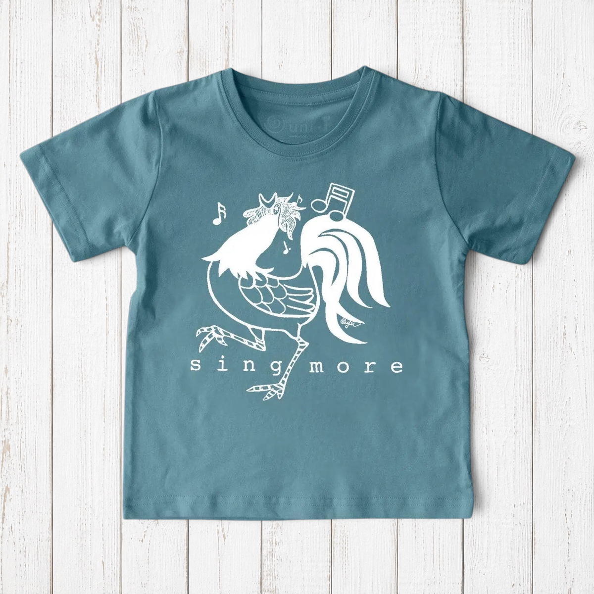 "Sing More" Rooster T-Shirt for Kids