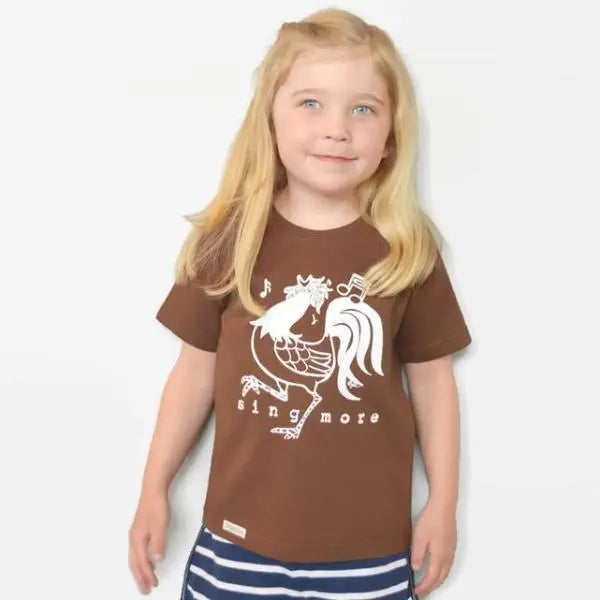 "Sing More" Rooster T-Shirt for Kids