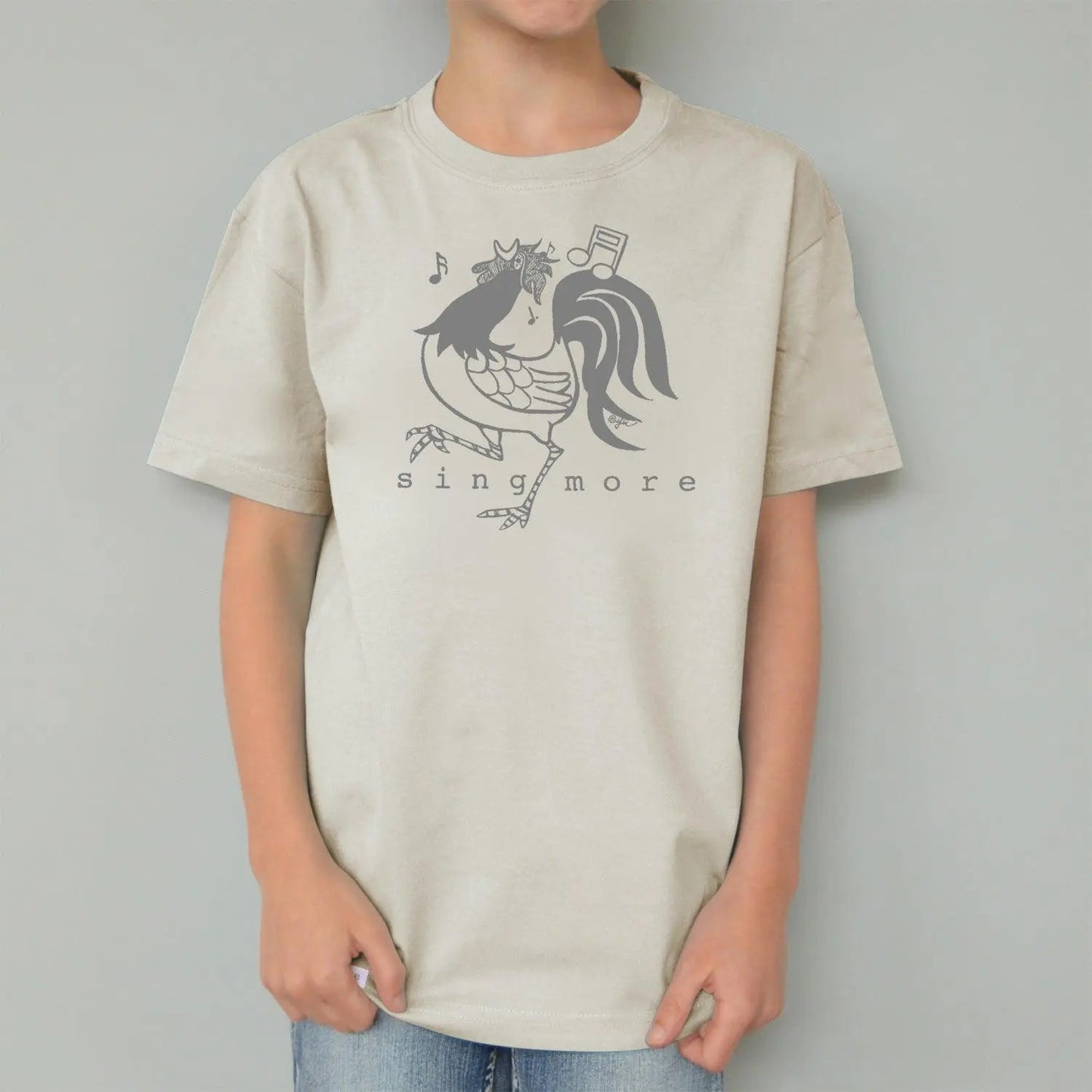 "Sing More" Rooster T-Shirt for Kids