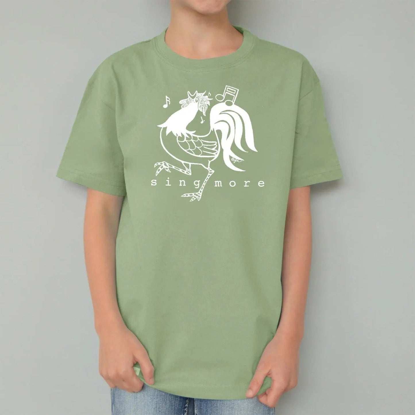 "Sing More" Rooster T-Shirt for Kids