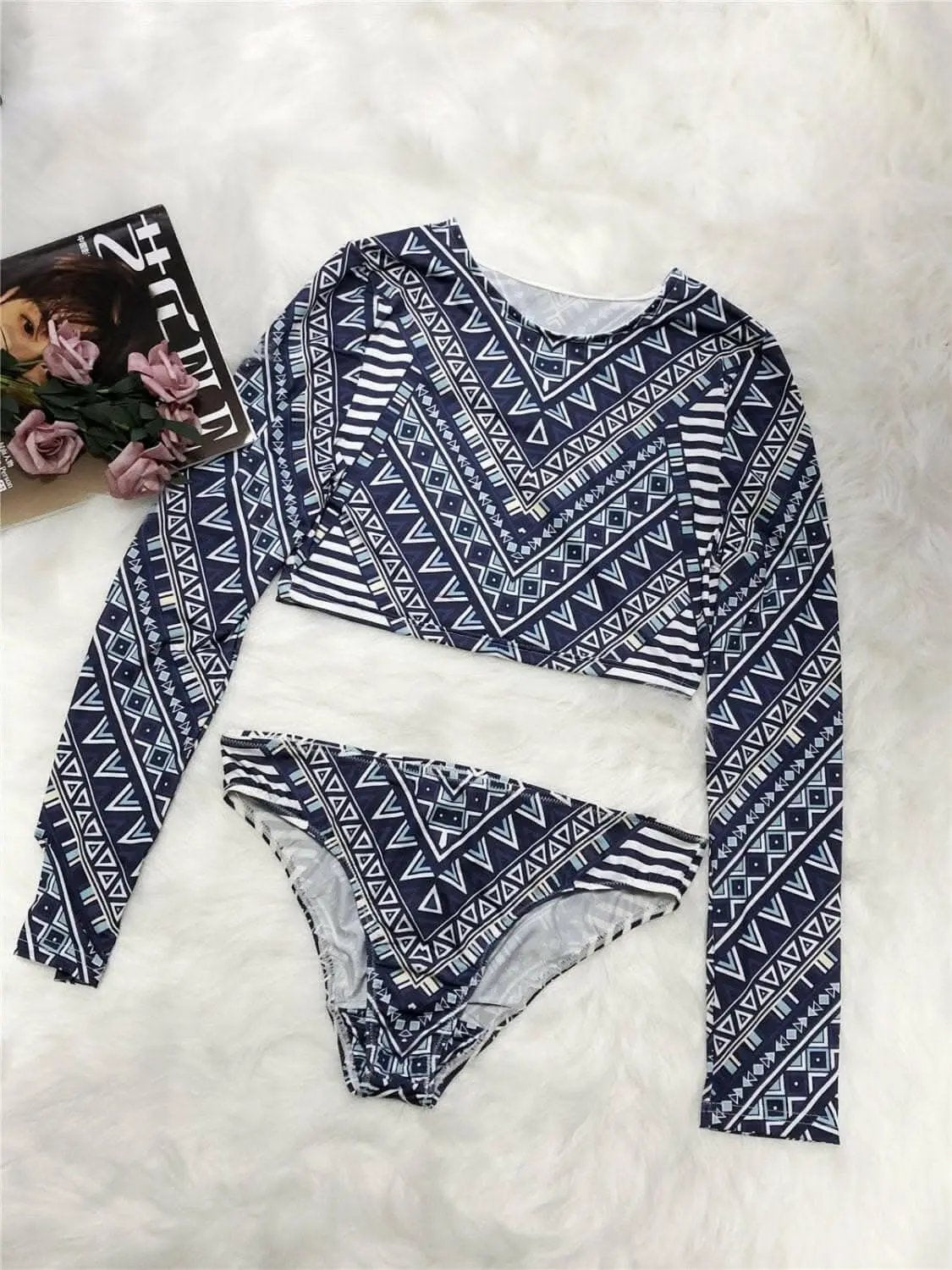 T-Shirts Trendsi swimwear - Chic long sleeve swim set