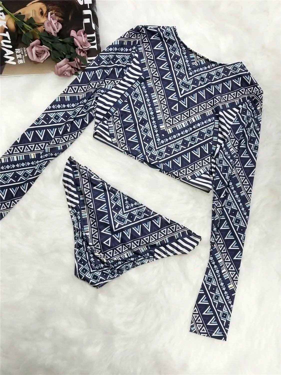 T-Shirts Trendsi swimwear - Chic long sleeve swim set