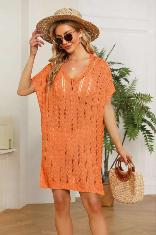 Vestidos minivestido calado Chic Trendsi con aberturas