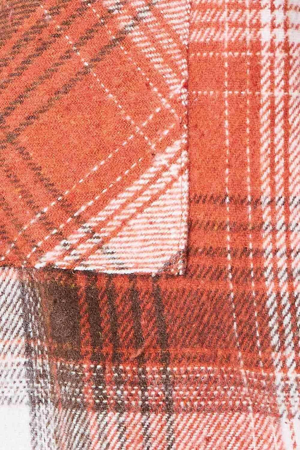 Trendsi Plaid Button-Up Shirt Long Sleeve Women's Casual Top