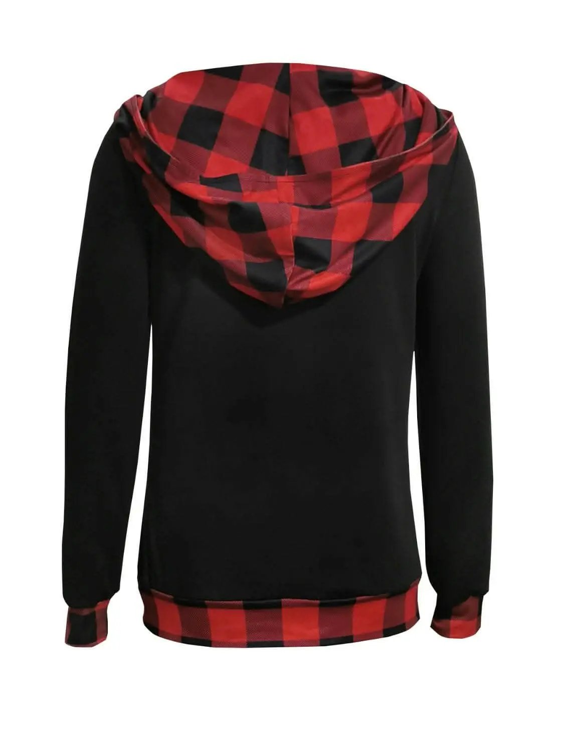 Clothing & Apparel Trendsi Chic plaid hooded long sleeve blouse