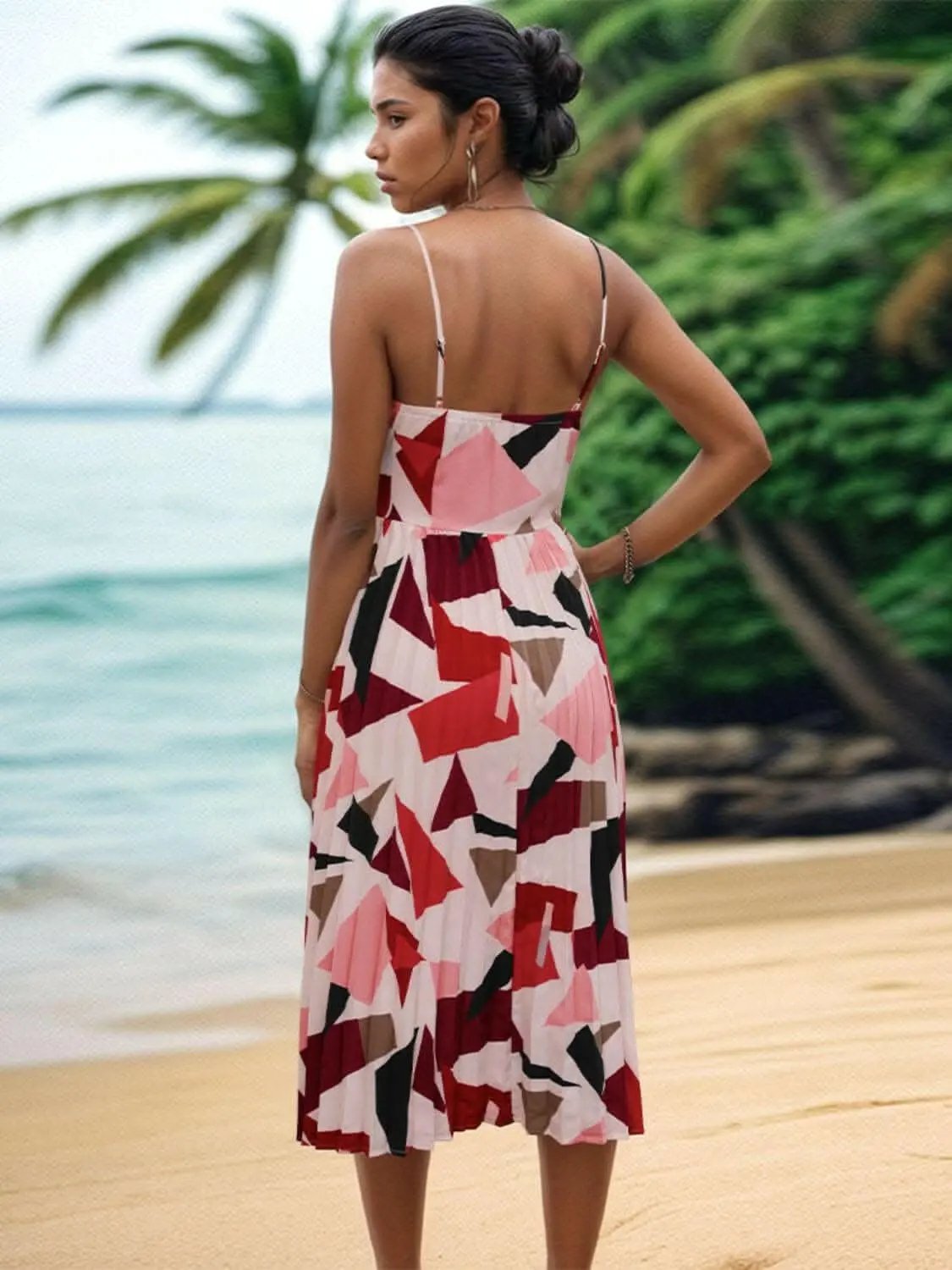 Dresses Trendsi swimwear - Chic pleated geometric dress