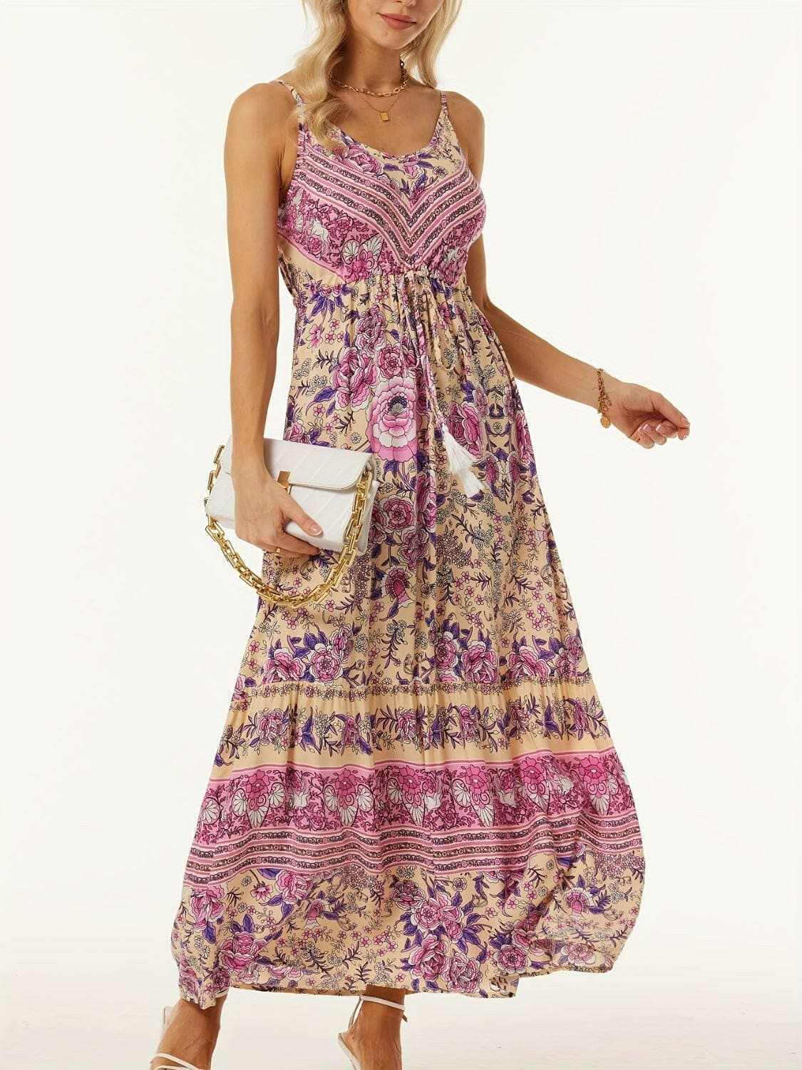 just arrived Trendsi Printed Midi Dress Women's Fashion Casual Chic Style