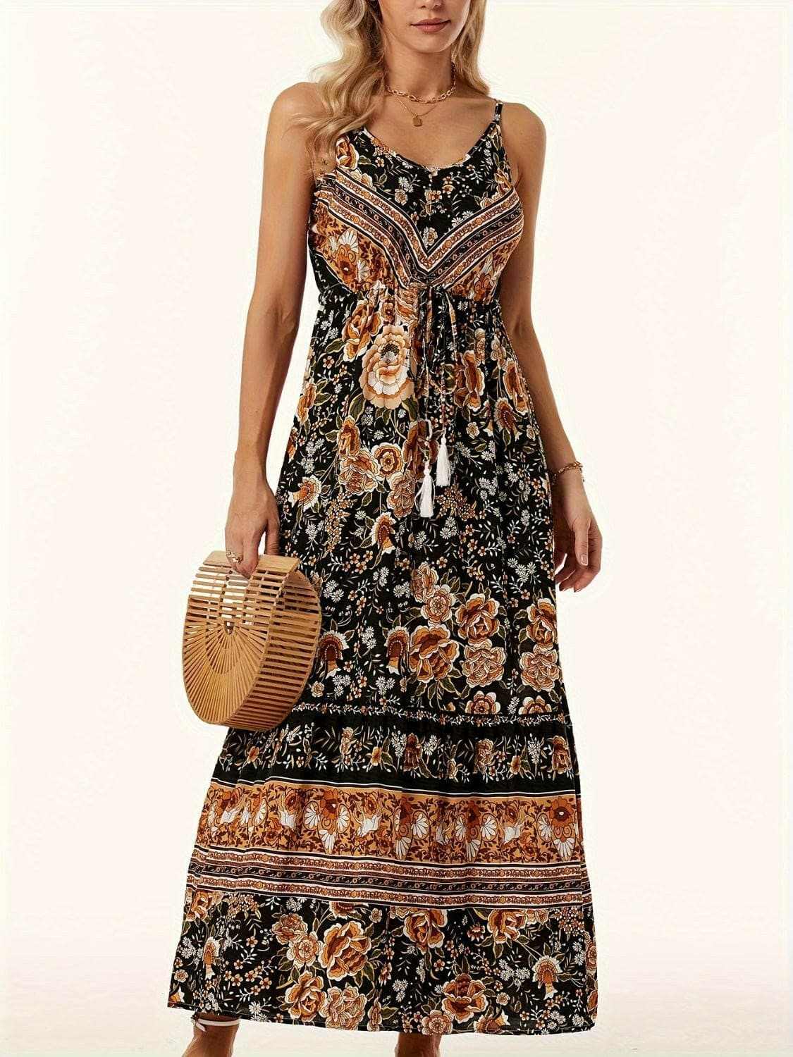 just arrived Trendsi Printed Midi Dress Women's Fashion Casual Chic Style