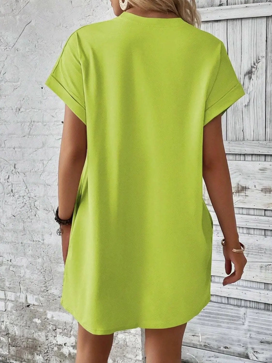 Women's Mini Dress Round Neck by Trendsi | Light Gray