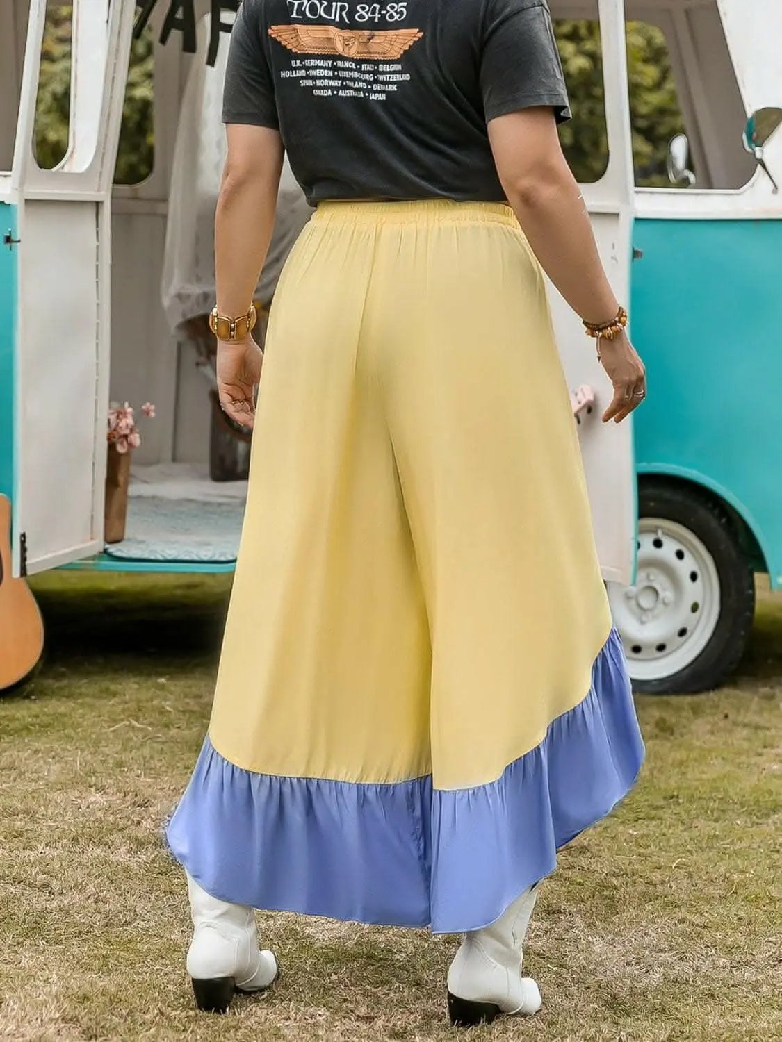 Trendsi Plus Ruffled Wide Leg Pants — Chic Casual Style