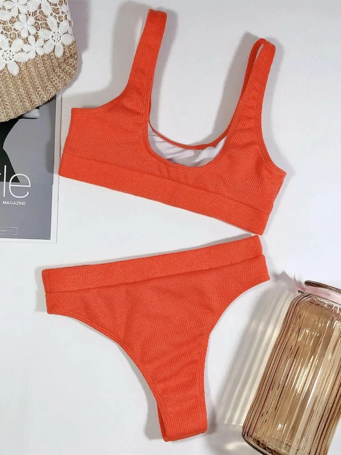 T-Shirts Trendsi swimwear - Chic scoop neck bikini set