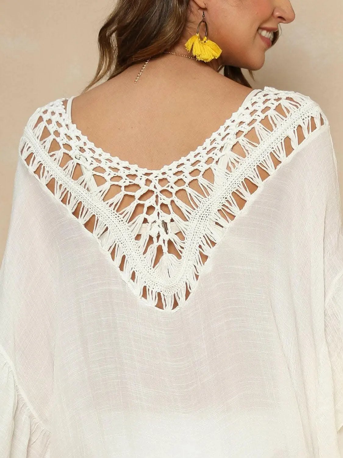 T-Shirts Trendsi just arrived - Chic sheer ruffled beach cover-up