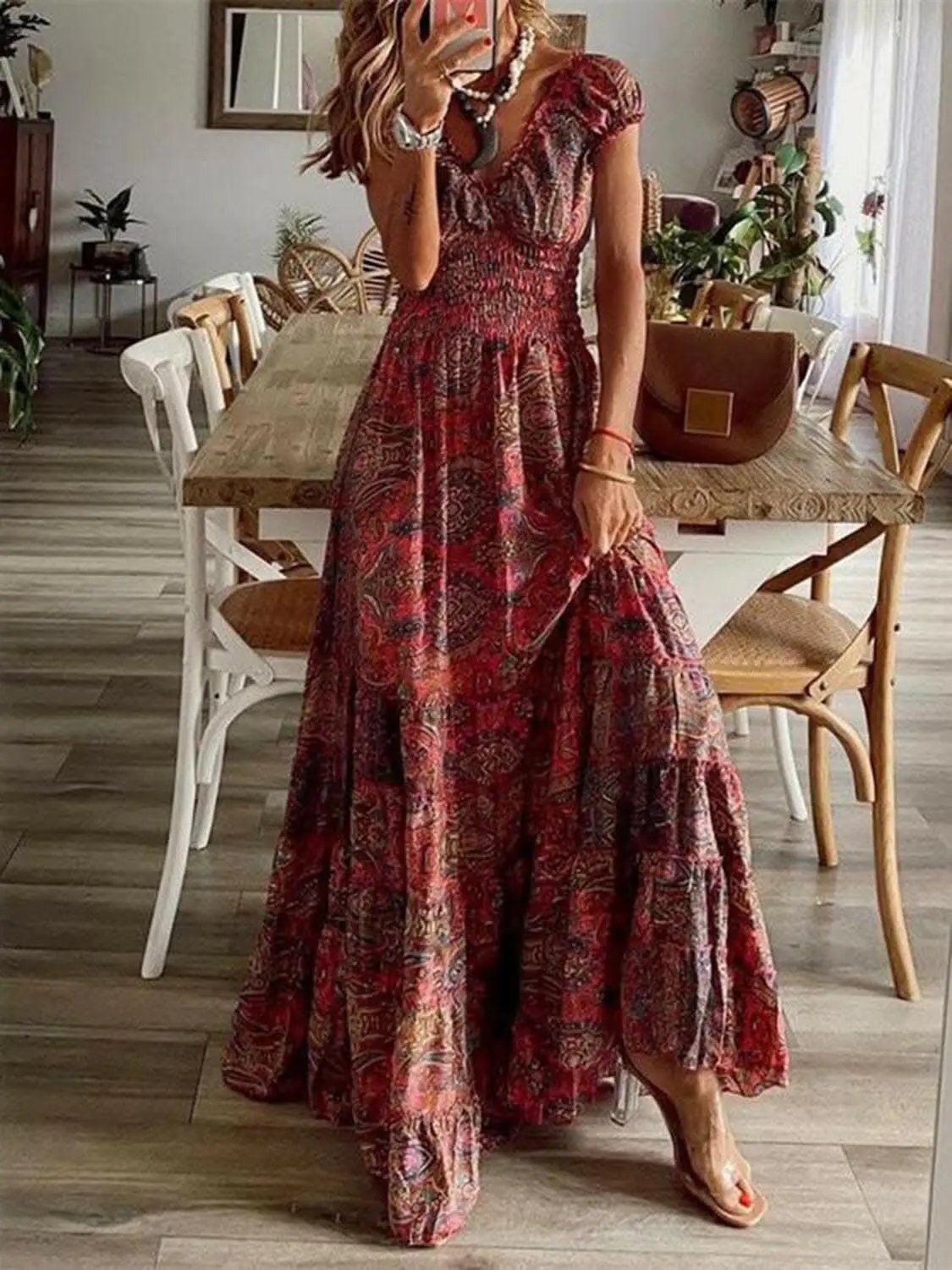 Dresses Trendsi Chic smocked v-neck dress