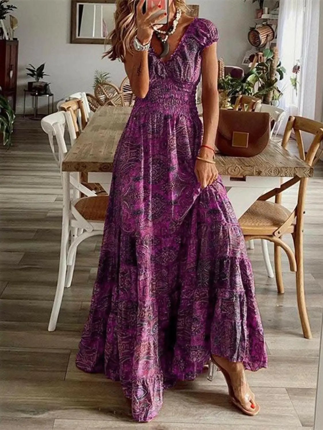 Dresses Trendsi Chic smocked v-neck dress