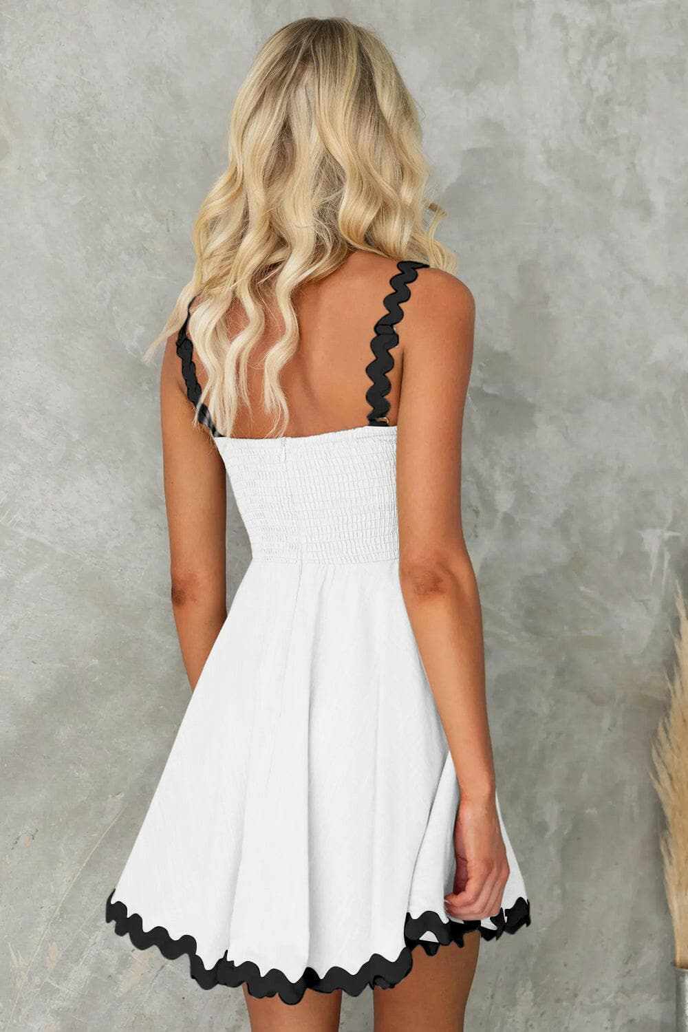 Dresses Trendsi Chic square neck mini dress with contrast trim