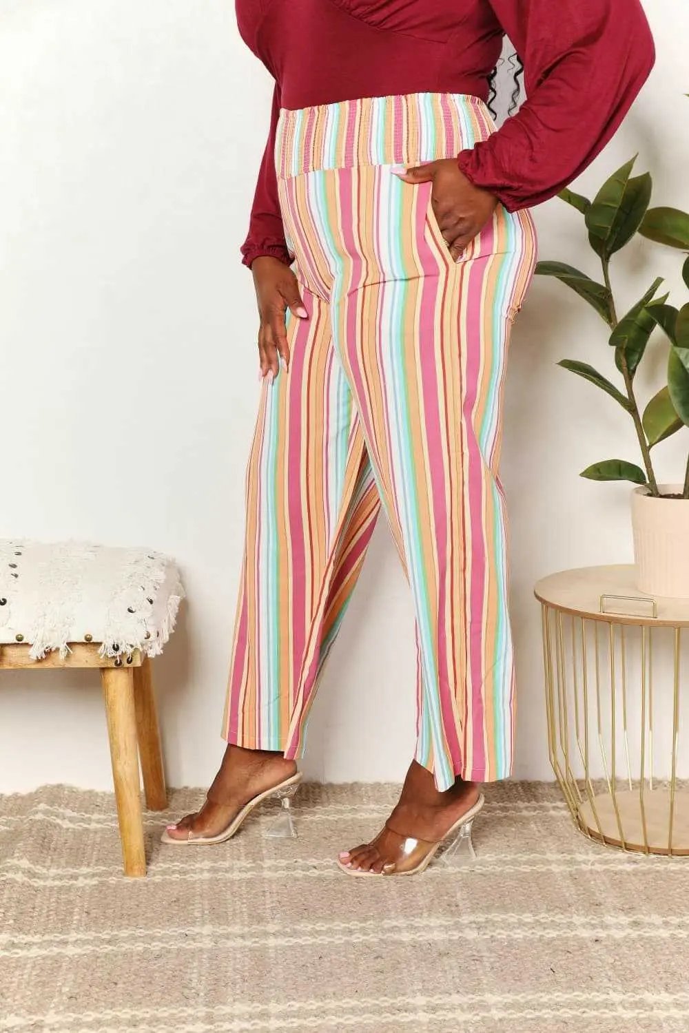 Trendsi TIKTOK - Chic striped pants with pockets