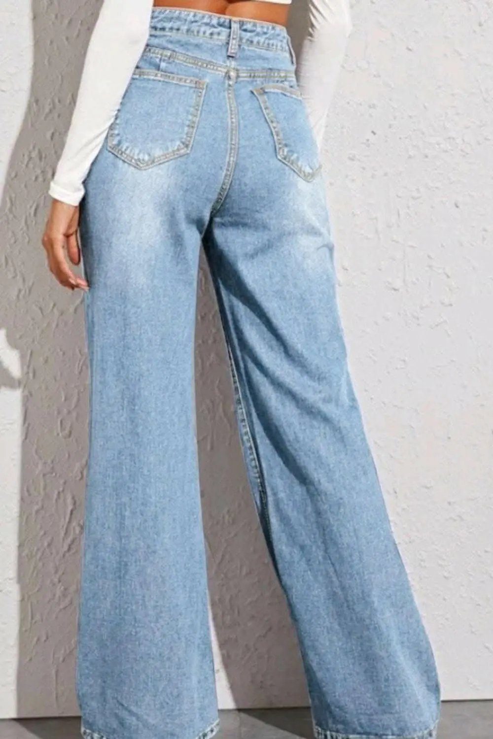 Pants Trendsi Jeans & Denim Chic wide leg high-rise denim trousers