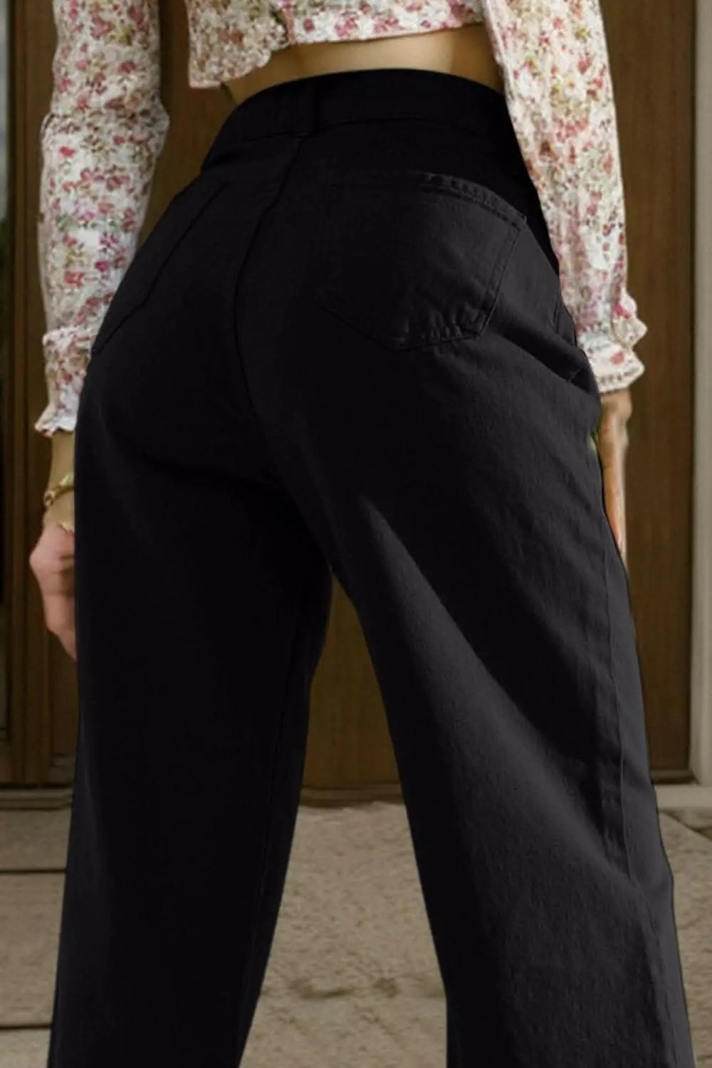 Trendsi Premium Wide Leg Jeans Women's Chic Denim Pants with Pockets