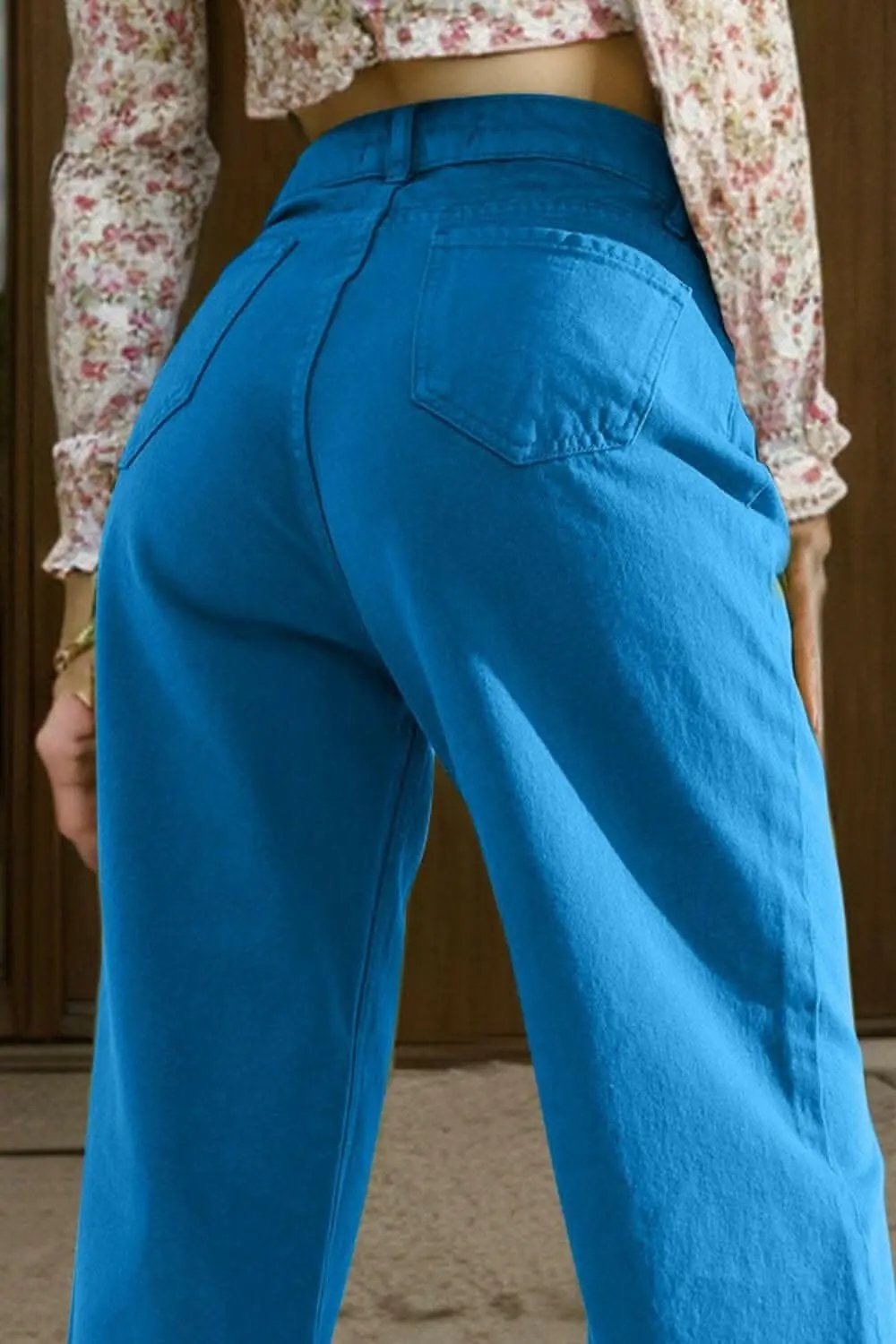 Trendsi Premium Wide Leg Jeans Women's Chic Denim Pants with Pockets