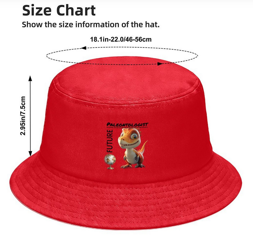 Future Paleontologist Dinosaur Design Kid's Bucket Hat | Ships from USA