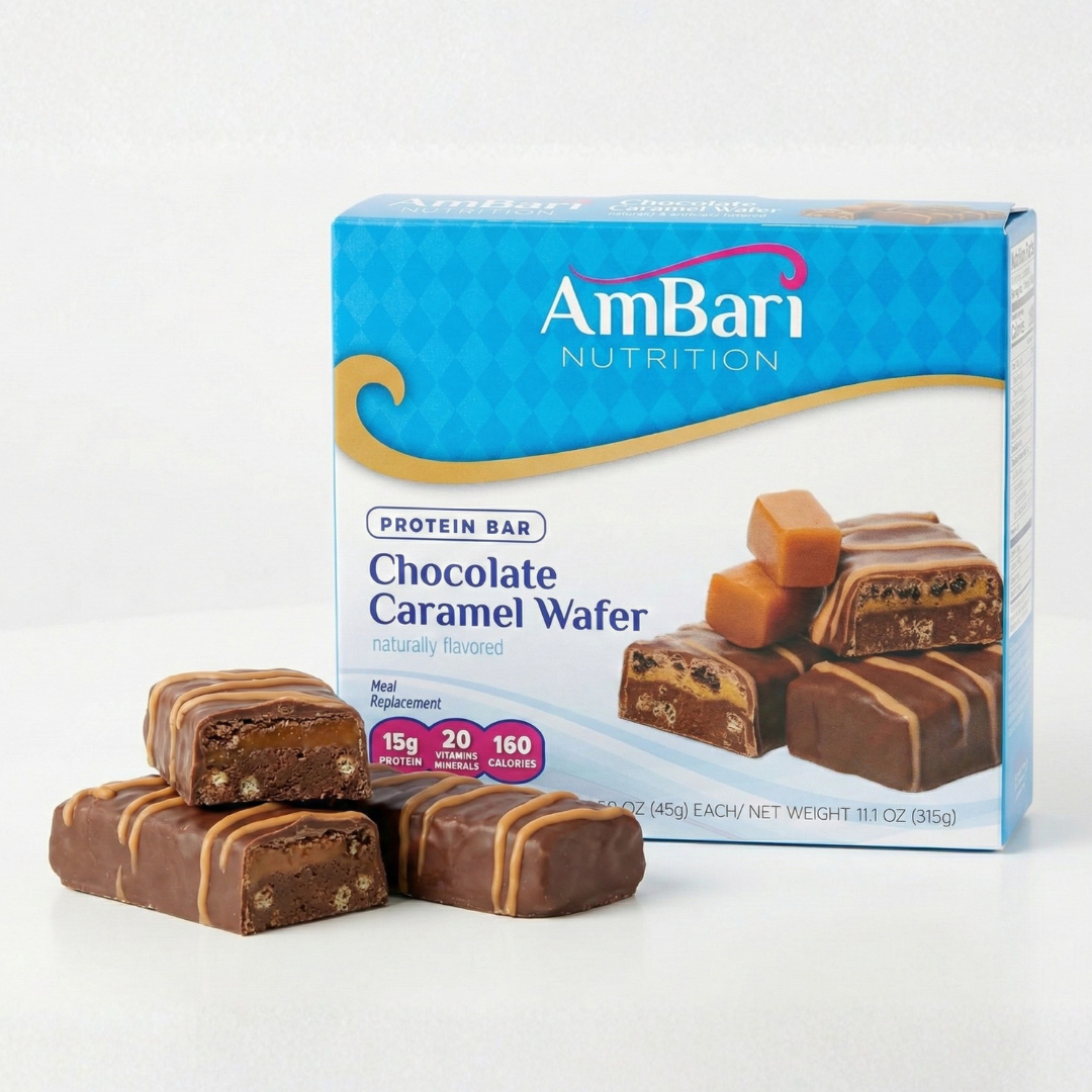Barritas de chocolate, caramelo y oblea
