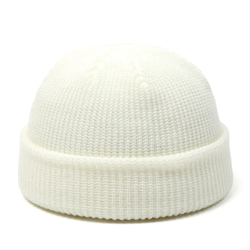 Plain Color Knit Beanie for Men and Women Winter