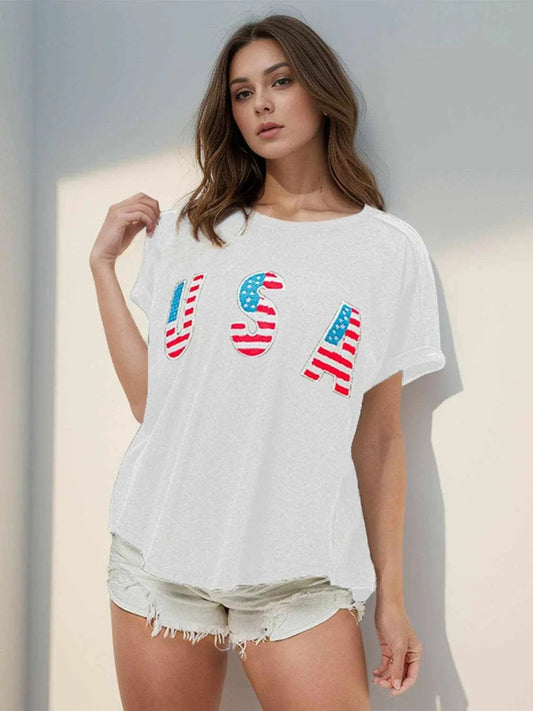 Camiseta Trendsi Clásica de Cuello Redondo - EE. UU.