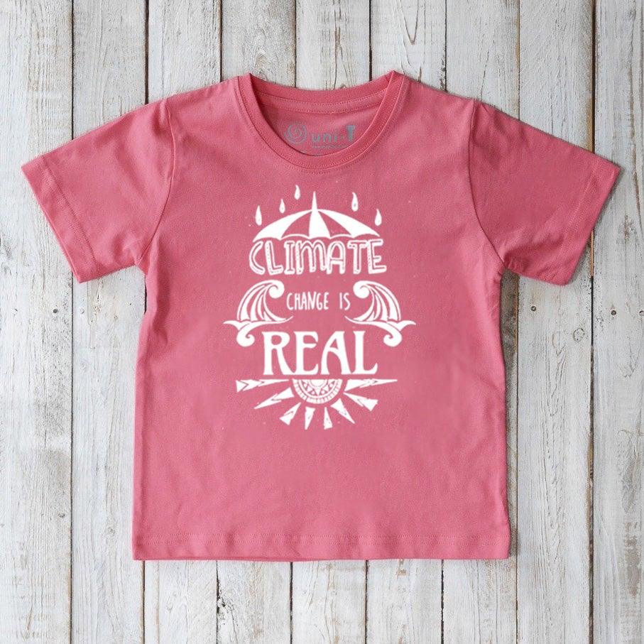 "Climate Change Is Real" T-Shirt for Kids