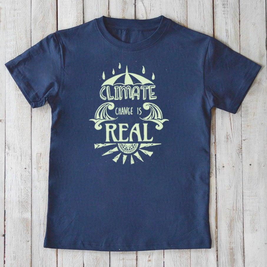 "Climate Change Is Real" T-Shirt for Kids