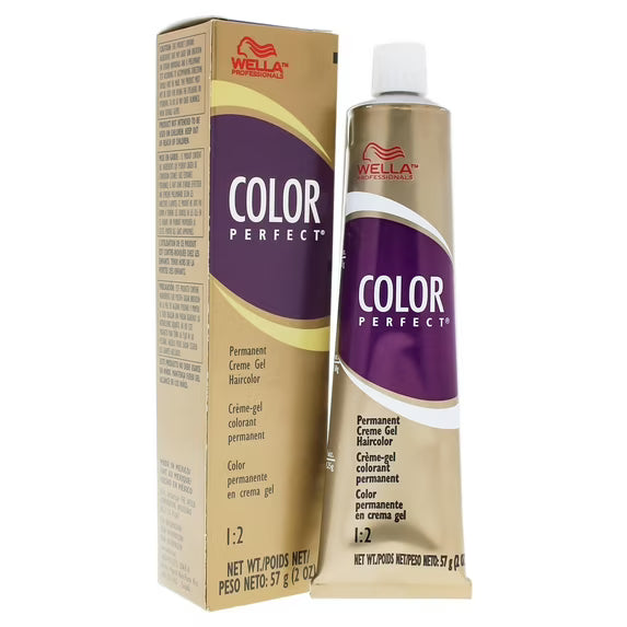 Wella Color Perfect Permanent Creme Gel Hair Color 7N Medium Blonde, 2 oz