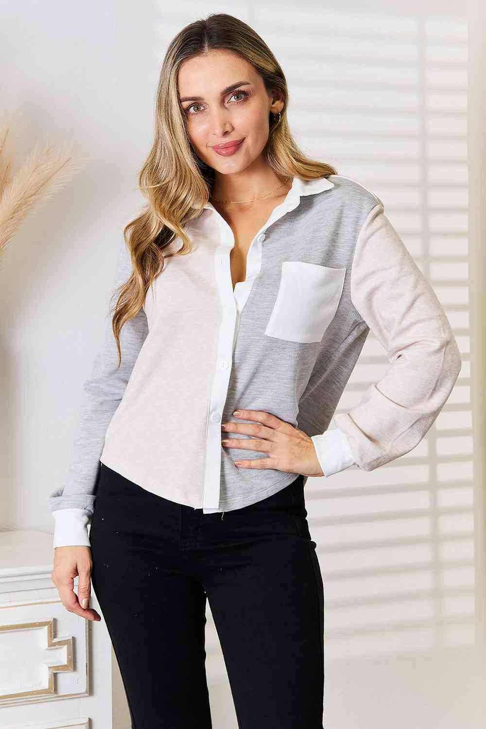 Trendsi Soft Cotton Knit Top Light Gray | Quality Basics