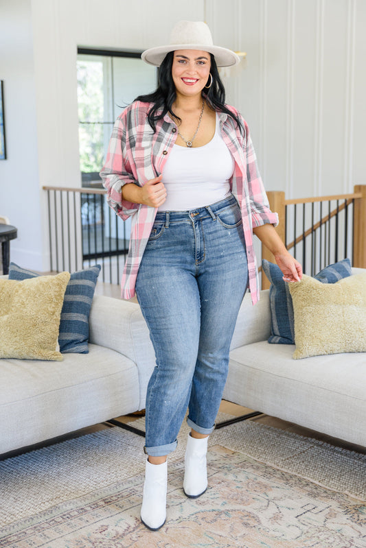 Jeans Corey Hi Rise estilo boyfriend con salpicaduras de blanqueador