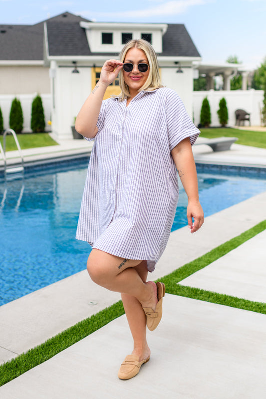 Vestido camisero a rayas Cornelia