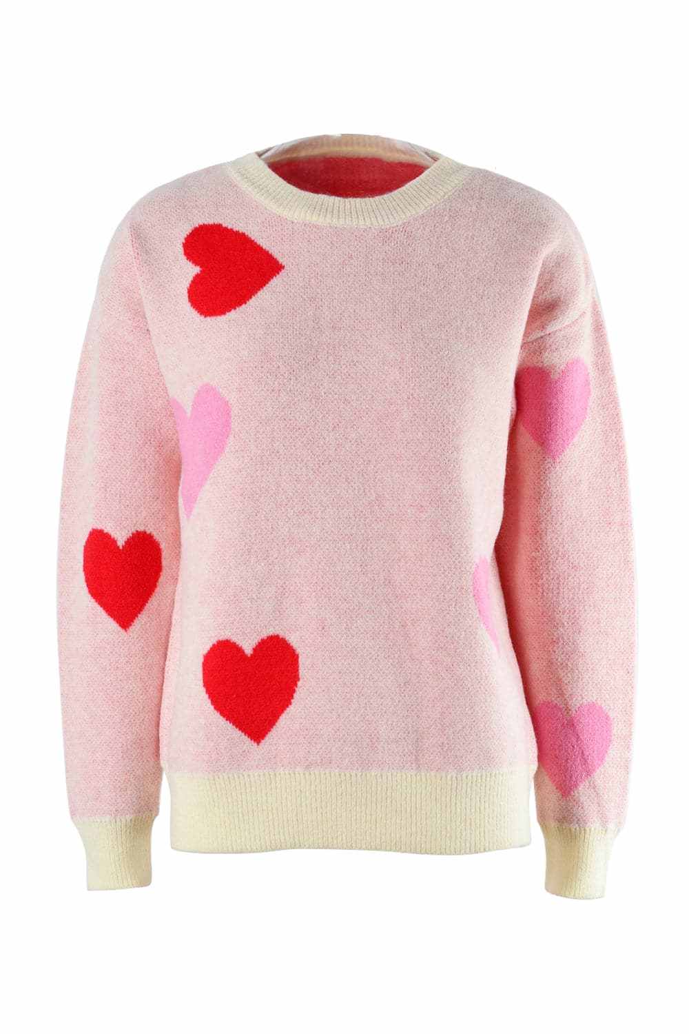 Sweaters Trendsi Cozy heart dropped shoulder sweater