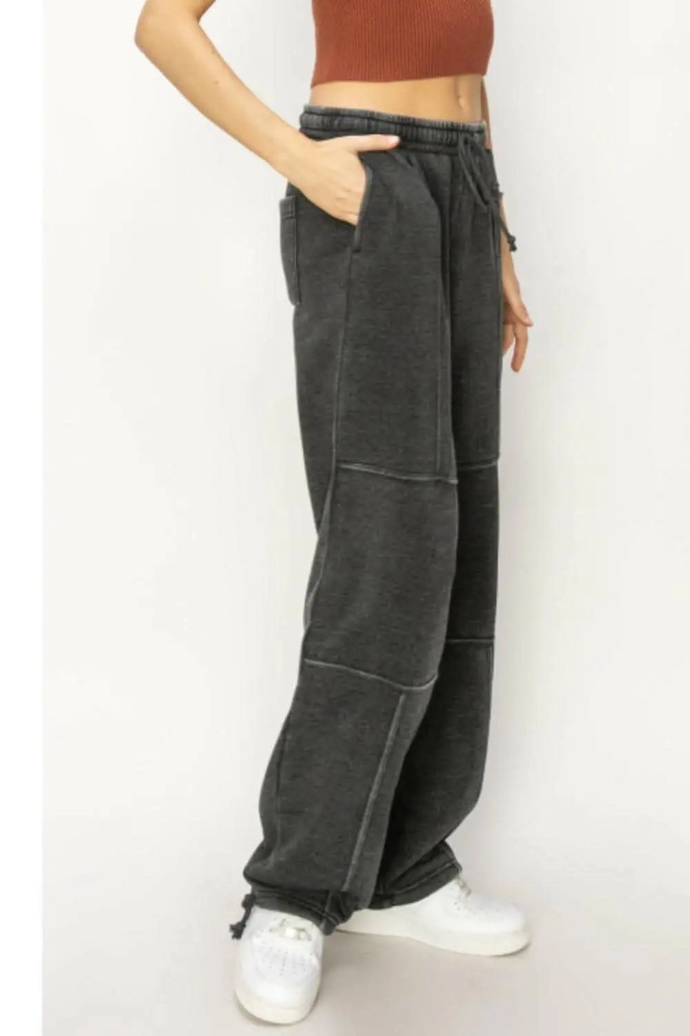 Trendsi Cozy Stitched Drawstring Pants by HYFVE