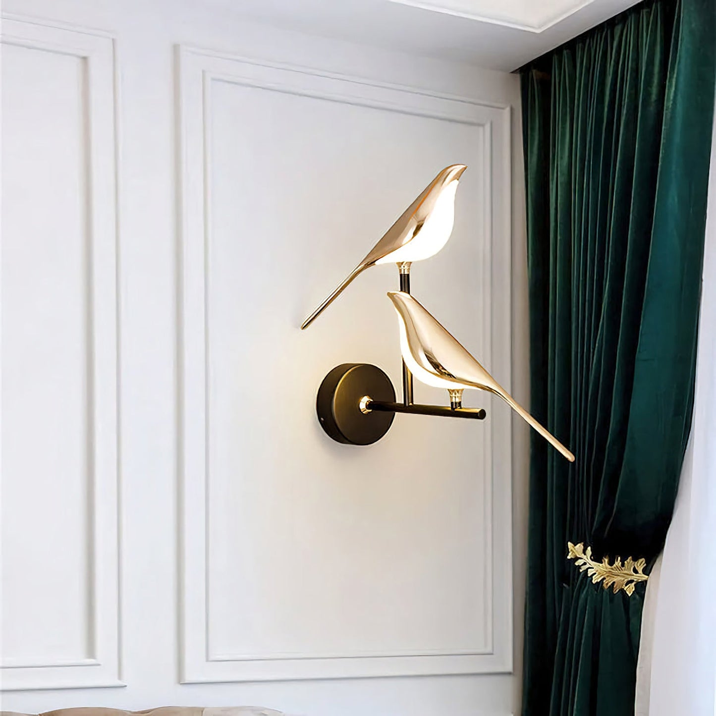 Lámpara de pared creativa con forma de pájaro