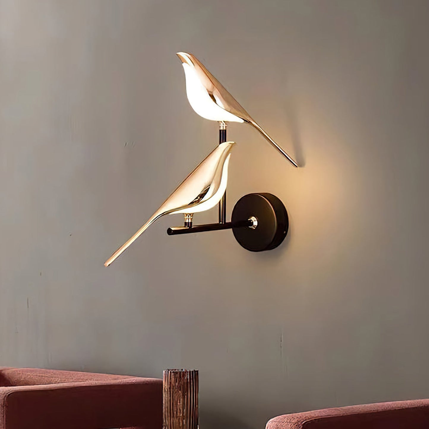 Lámpara de pared creativa con forma de pájaro