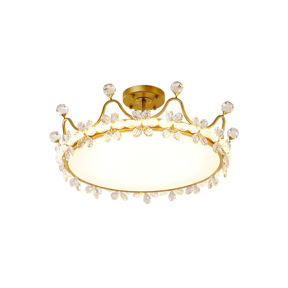 Lámpara de techo sencilla Crystal Crown