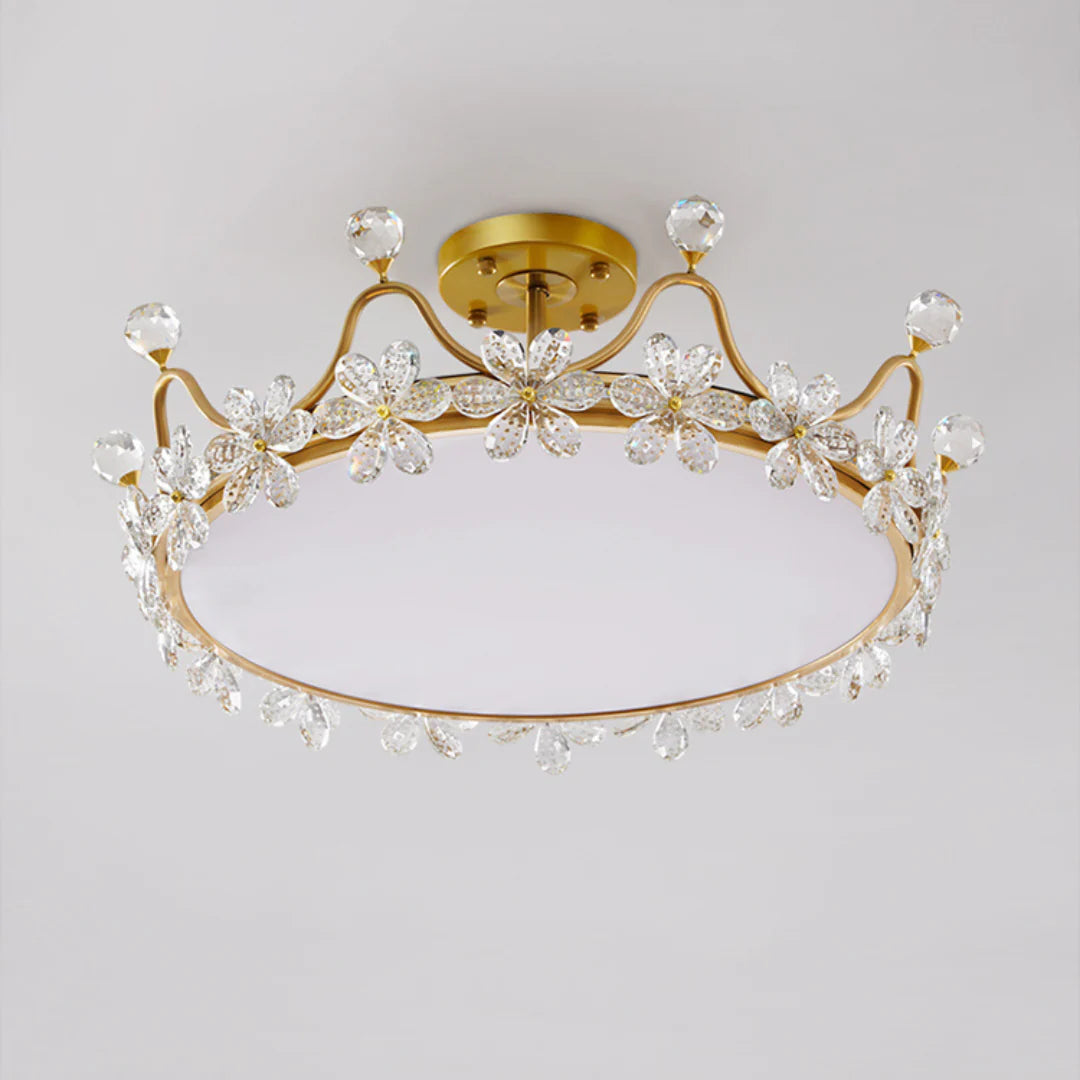 Lámpara de techo sencilla Crystal Crown
