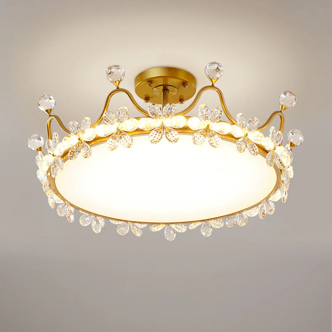 Lámpara de techo sencilla Crystal Crown