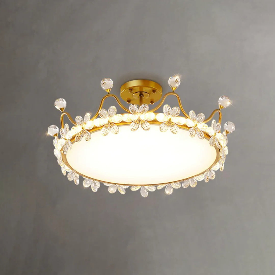 Lámpara de techo sencilla Crystal Crown