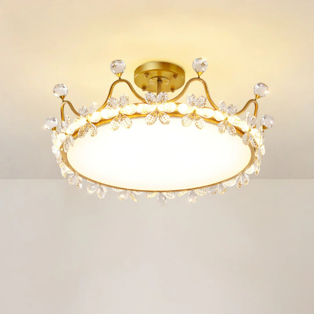 Lámpara de techo sencilla Crystal Crown